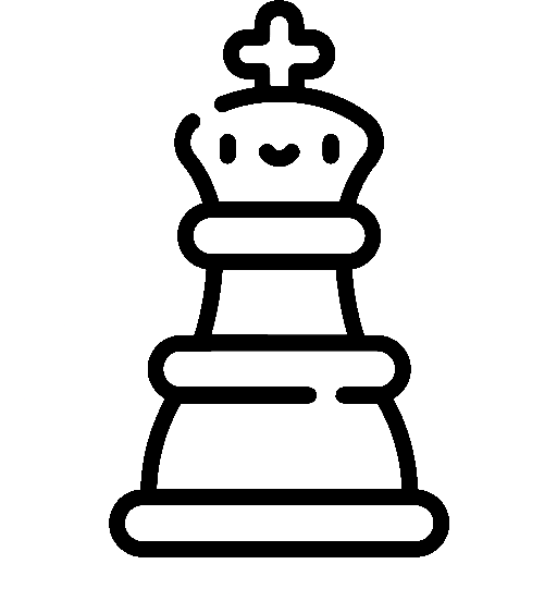 Páginas para colorir de peças de xadrez fofas do rei - páginas